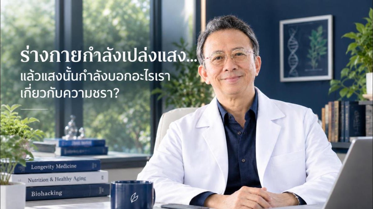 ร่างกายกำลังเปล่งแสง (Biophoton) … แล้วแสงนั้นกำลังบอกอะไรเราเกี่ยวกับความชรา?